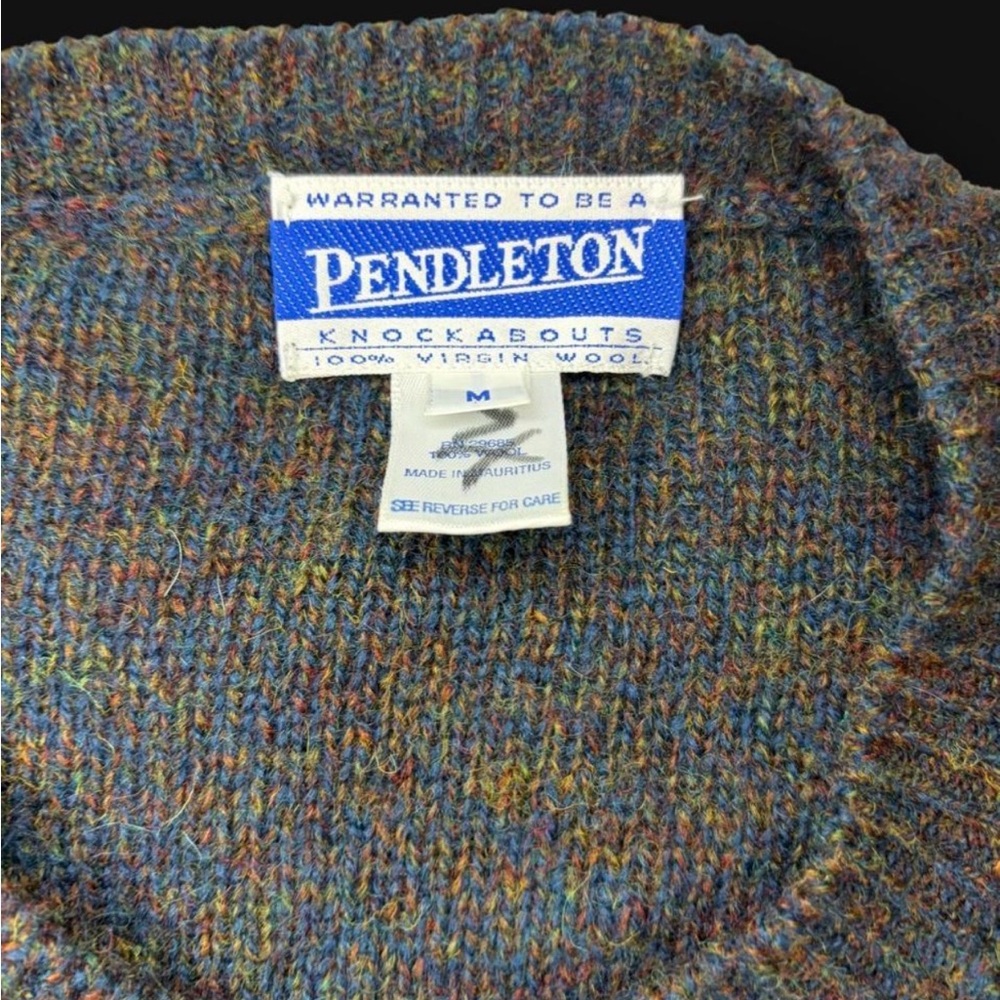 Pendleton Multicolor Wool Button-Up Cardigan Sweater - Picture 3 of 3